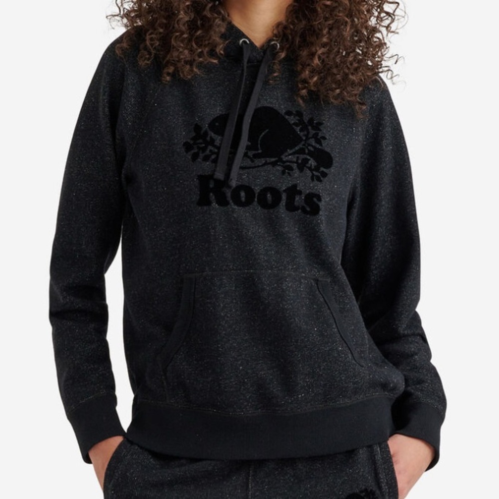 Roots Original Kanga Hoodie, Black Pepper, S